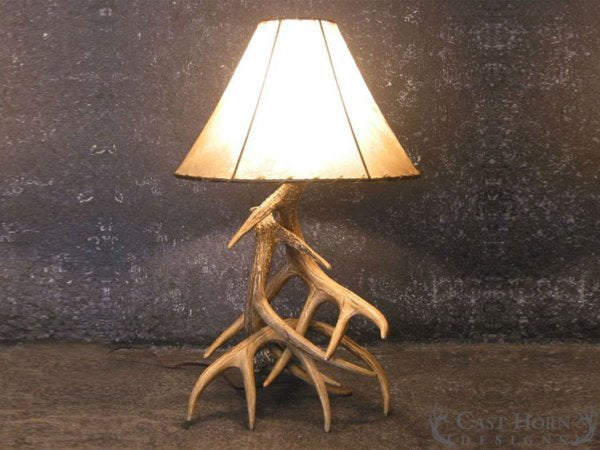 Whitetail Deer 3 Faux Antler Table Lamp