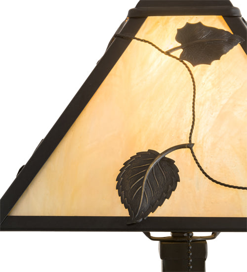 9" Square Vine Leaf Table Lamp