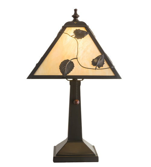 9" Square Vine Leaf Table Lamp